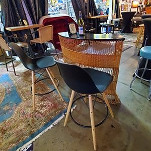 Wicker bar furniture at Record Archive